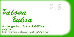 paloma buksa business card